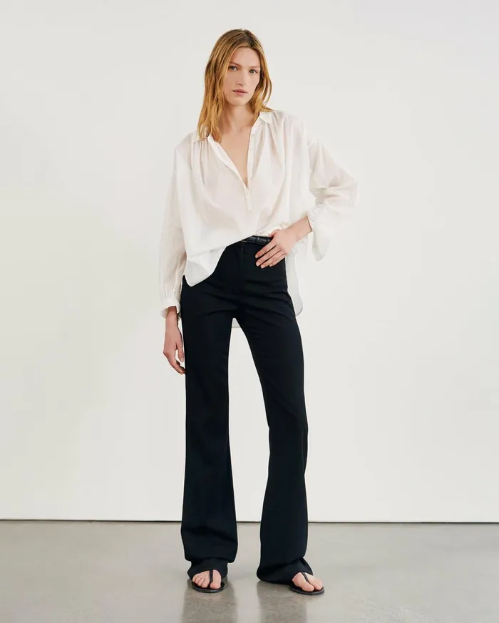 Nili Lotan MILES BLOUSE Ivory Women Tops