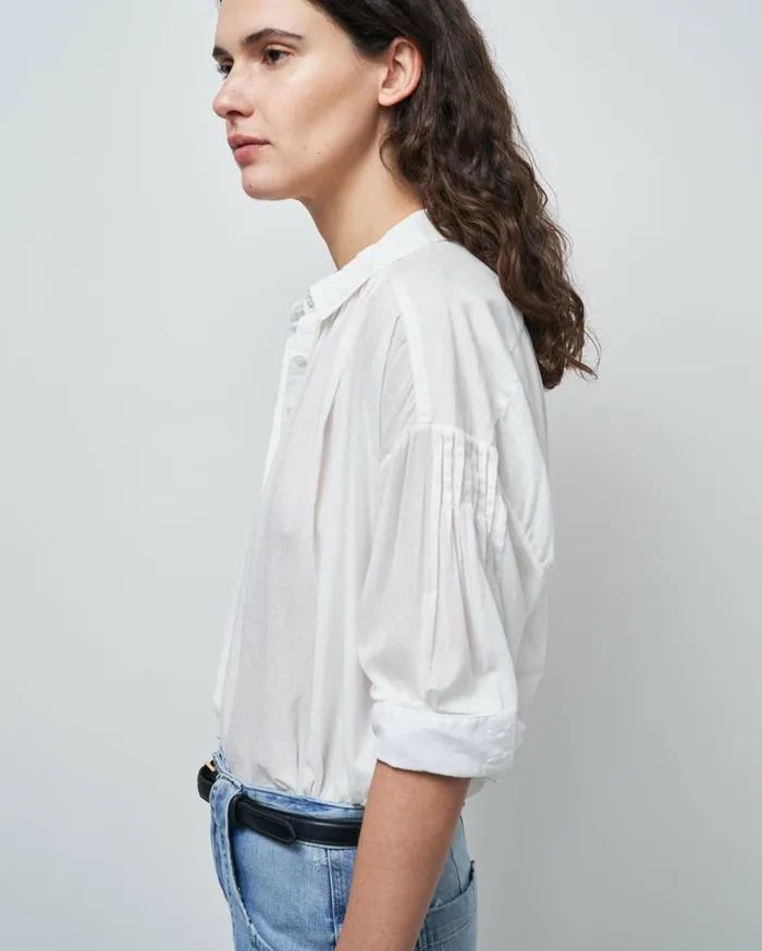 Nili Lotan MILES BLOUSE Ivory Women Tops