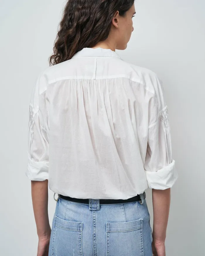 Nili Lotan MILES BLOUSE Ivory Women Tops