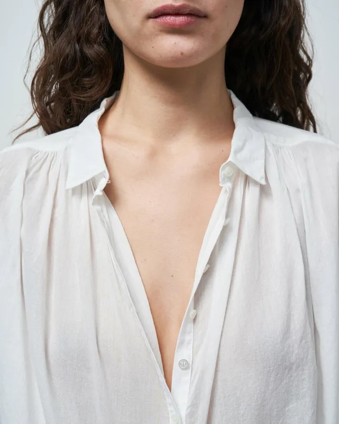 Nili Lotan MILES BLOUSE Ivory Women Tops