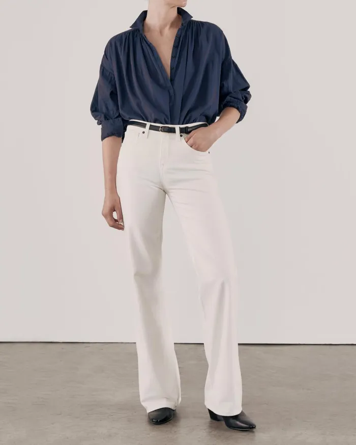 Nili Lotan MILES BLOUSE Ivory Women Tops