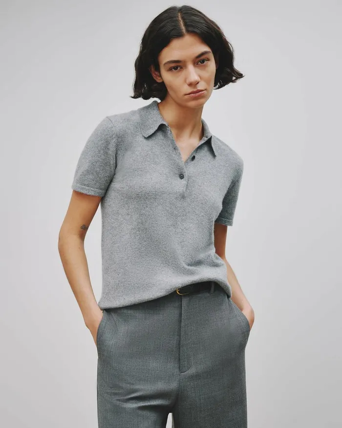 Nili Lotan MILOS POLO Dark Navy Women Tops