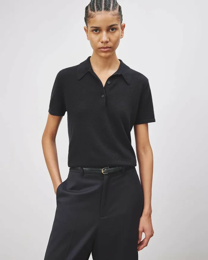 Nili Lotan MILOS POLO Dark Navy Women Tops