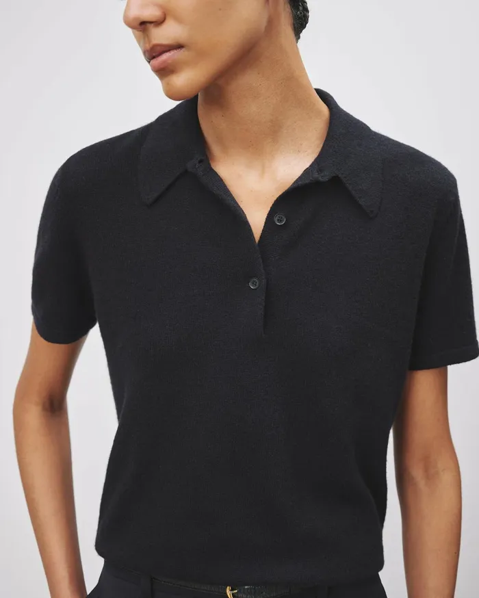 Nili Lotan MILOS POLO Dark Navy Women Tops