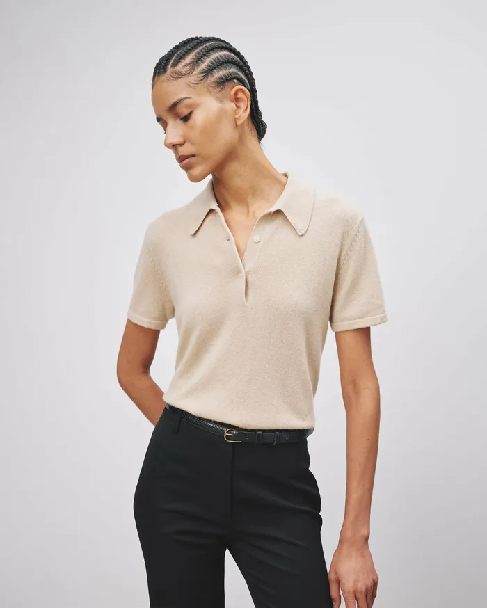Nili Lotan MILOS POLO Dark Navy Women Tops