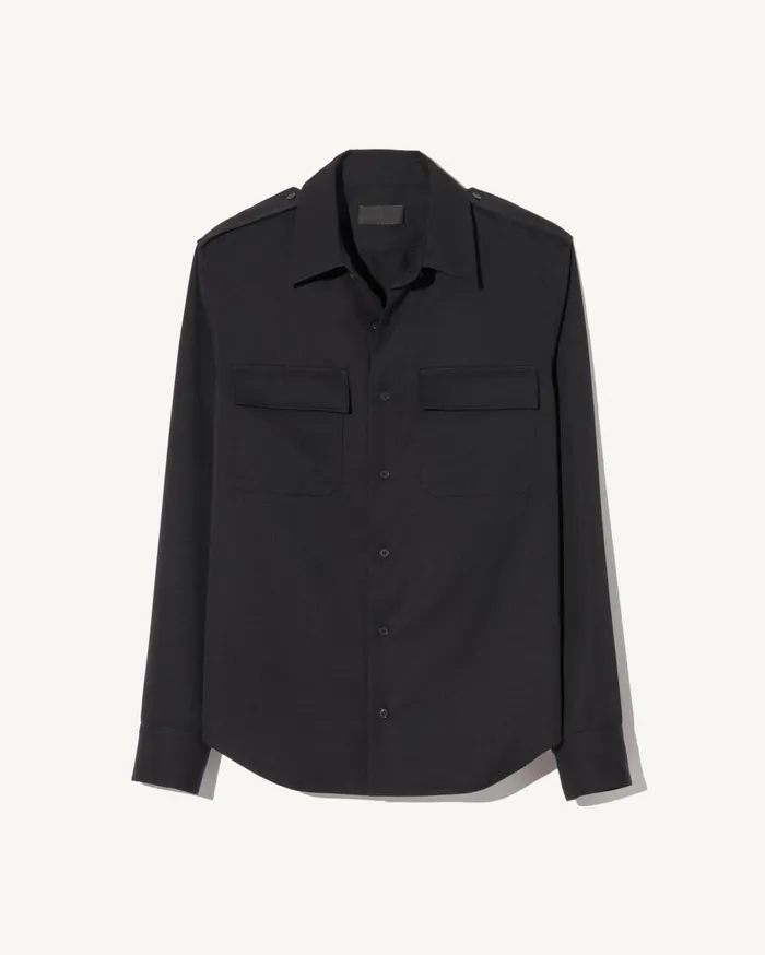 Nili Lotan MIRKO SHIRT Black Men Shirts