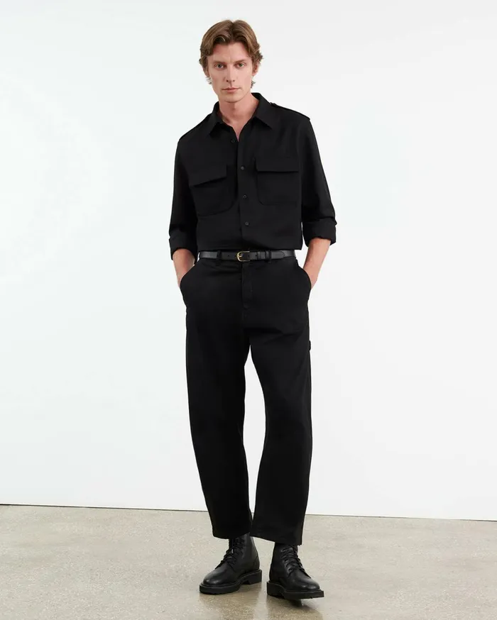 Nili Lotan MIRKO SHIRT Black Men Shirts