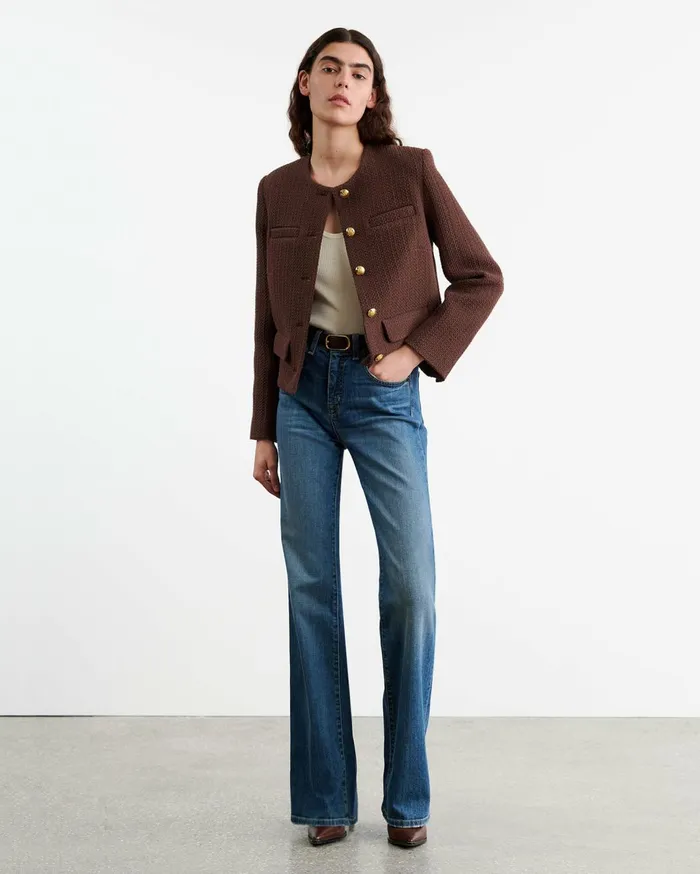 Nili Lotan PAIGE JACKET Espresso Women Jackets and Blazers