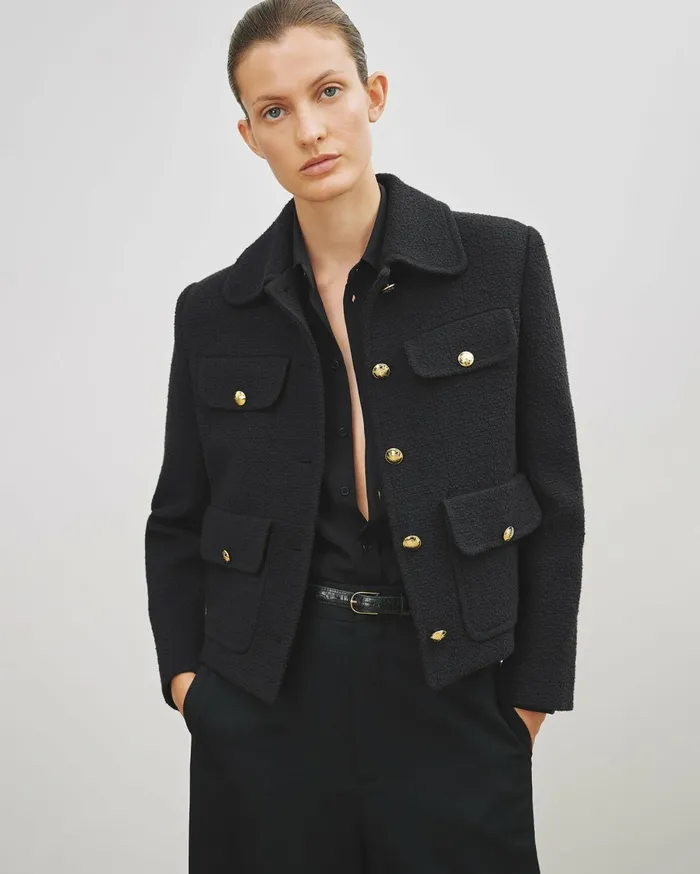 Nili Lotan PALOMA JACKET Black Women Jackets and Blazers