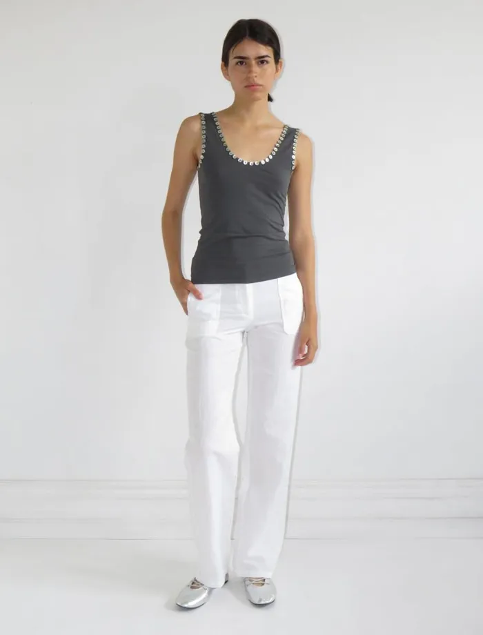 No 2098 Alva White Women Paloma Wool Bottoms