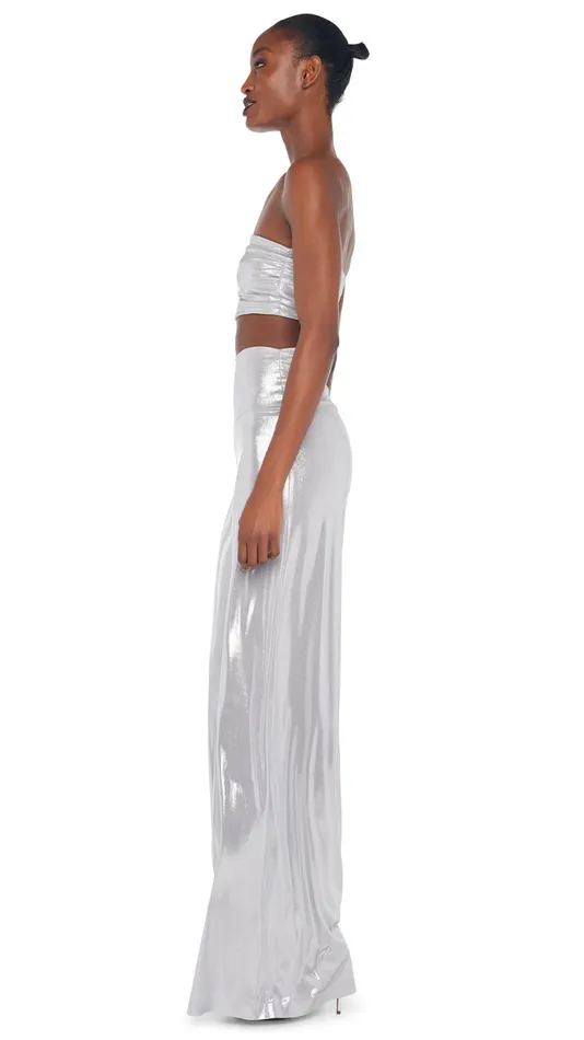 Norma Kamali Bottoms ELEPHANT PANT Silver 8211 Clothing