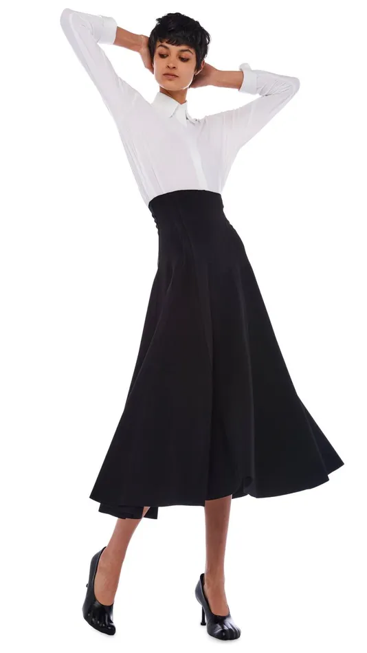 Norma Kamali Bottoms GRACE SKIRT Black 8211 Clothing