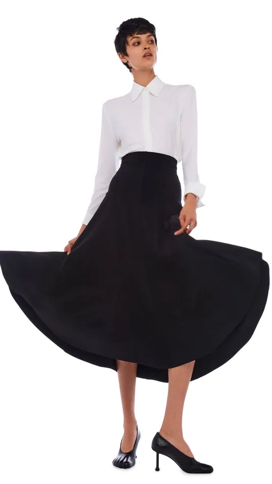 Norma Kamali Bottoms GRACE SKIRT Black 8211 Clothing