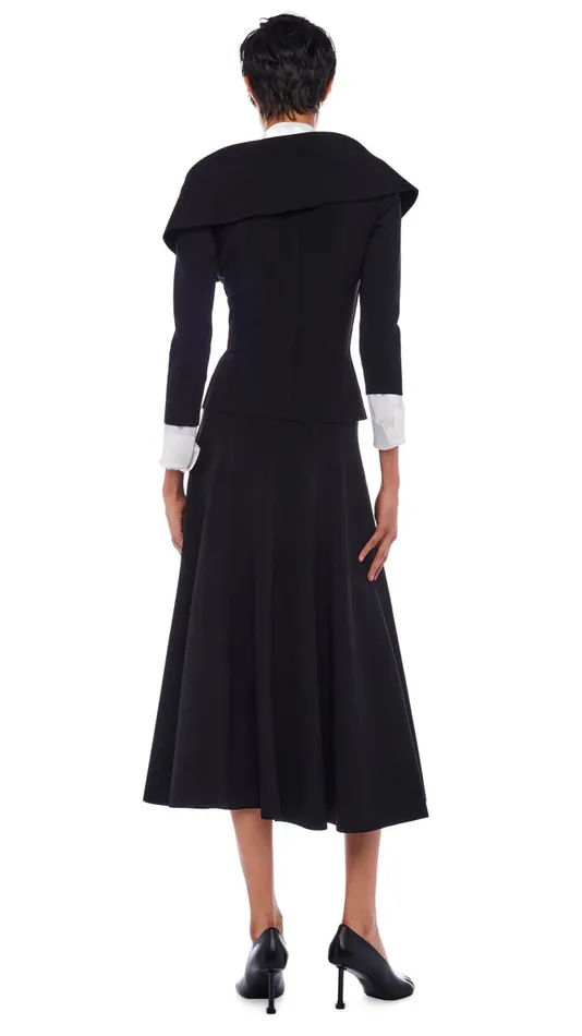 Norma Kamali Bottoms GRACE SKIRT Black 8211 Clothing