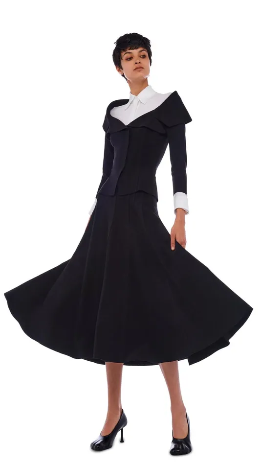 Norma Kamali Bottoms GRACE SKIRT Black 8211 Clothing