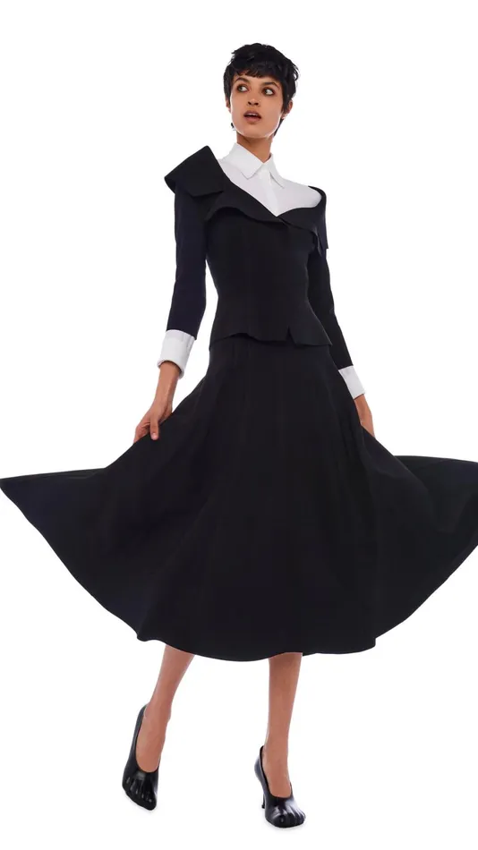 Norma Kamali Bottoms GRACE SKIRT Black 8211 Clothing