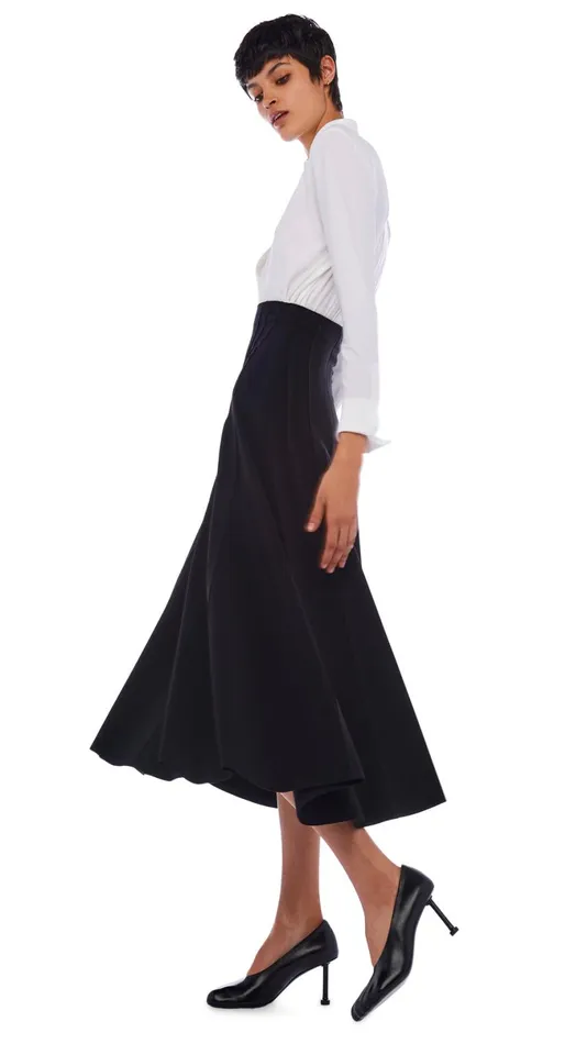 Norma Kamali Bottoms GRACE SKIRT Black 8211 Clothing
