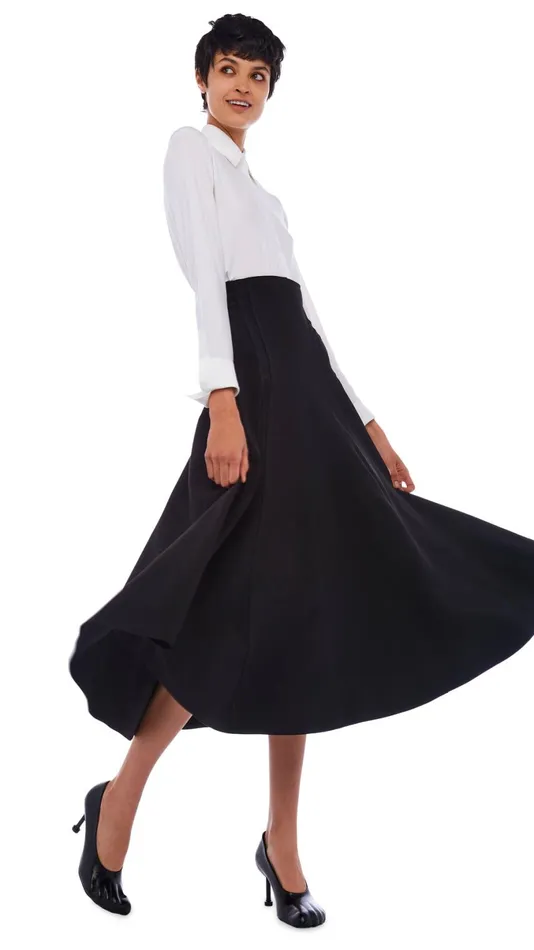 Norma Kamali Bottoms GRACE SKIRT Black 8211 Clothing