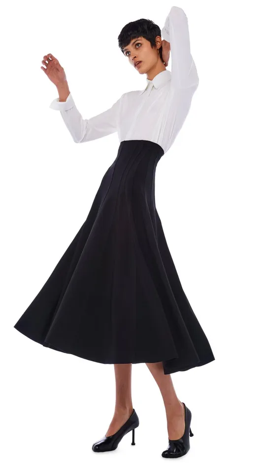 Norma Kamali Bottoms GRACE SKIRT Black 8211 Clothing