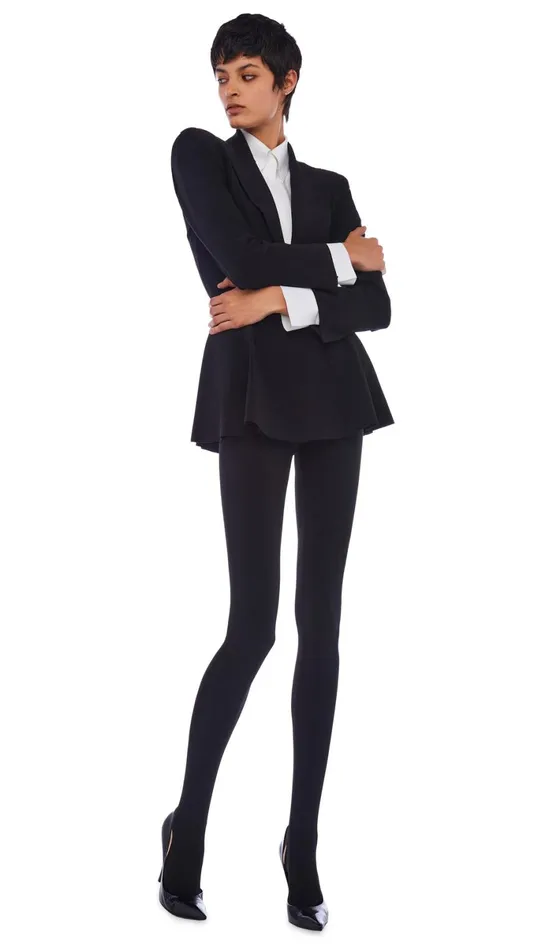 Norma Kamali Bottoms LEGGING WITH FOOTIE WO WAISTBAND Black 8211 Clothing