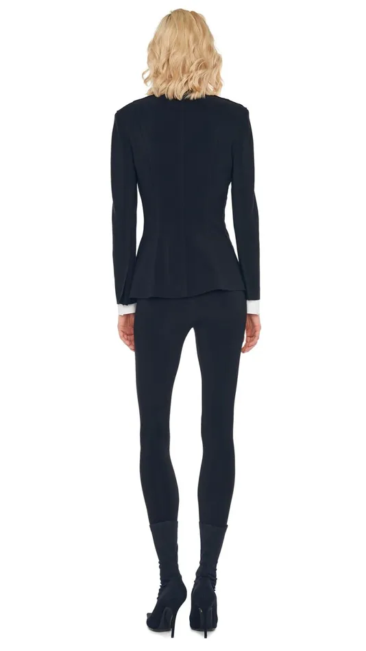 Norma Kamali Bottoms LEGGING WITH FOOTIE WO WAISTBAND Black 8211 Clothing
