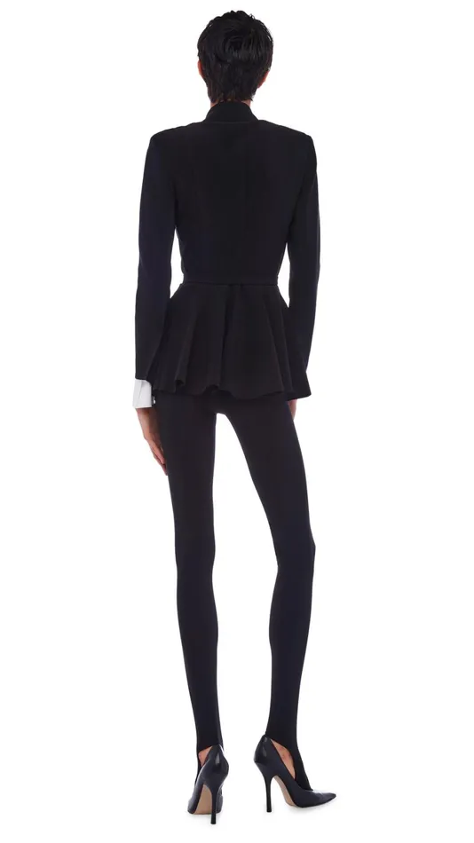 Norma Kamali Bottoms LEGGING WITH FOOTIE WO WAISTBAND Black 8211 Clothing