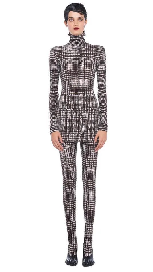 Norma Kamali Bottoms PLEATED MICRO SKIRT Chocolate Glenn Plaid Tweed 8211 Clothing Norma Kamali Bottoms PLEATED MICRO SKIRT Chocolate Glenn Plaid Tweed 8211 Clothing