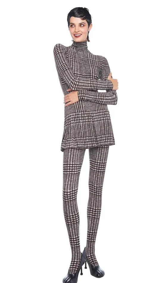 Norma Kamali Bottoms PLEATED MICRO SKIRT Chocolate Glenn Plaid Tweed 8211 Clothing Norma Kamali Bottoms PLEATED MICRO SKIRT Chocolate Glenn Plaid Tweed 8211 Clothing