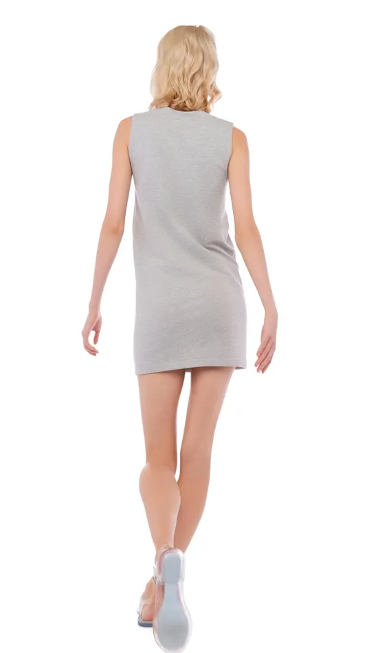 Norma Kamali Dresses SLEEVELESS TAILORED MINI DRESS Light Heather Grey 8211 Clothing Norma Kamali Dresses SLEEVELESS TAILORED MINI DRESS Light Heather Grey 8211 Clothing