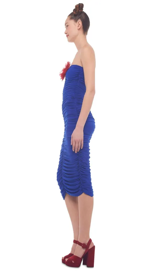 Norma Kamali Dresses SLINKY BELOW THE KNEE Cobalt 8211 Clothing