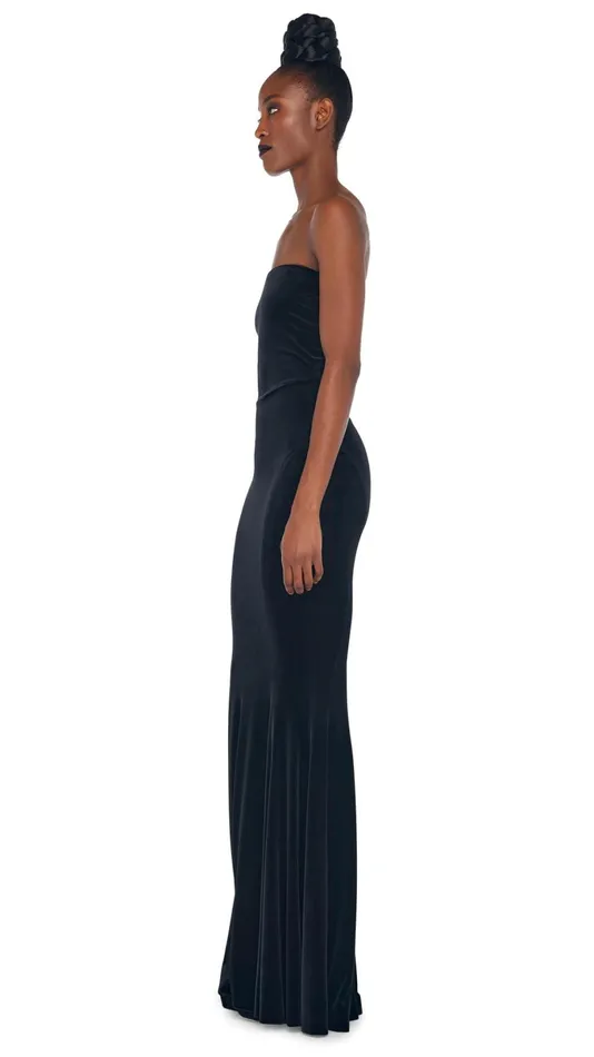 Norma Kamali Dresses STRAPLESS FISHTAIL GOWN Black 8211 Clothing
