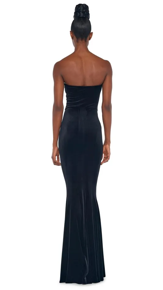 Norma Kamali Dresses STRAPLESS FISHTAIL GOWN Black 8211 Clothing