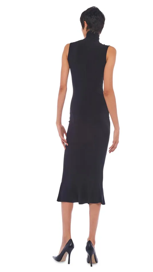 Norma Kamali Dresses TURTLE FISHTAIL DRESS Black 8211 Clothing