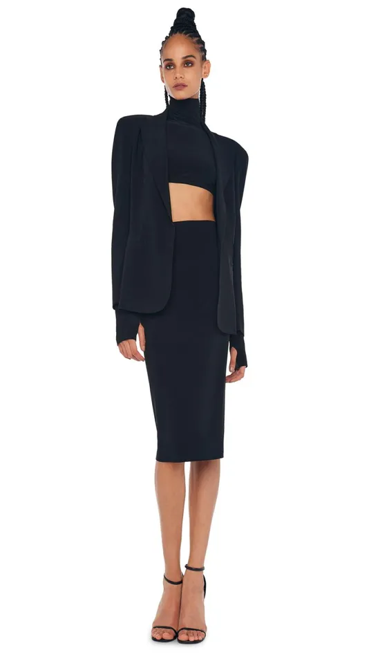 Norma Kamali Jackets CLASSIC SINGLE BREASTED JACKET Black 8211 Clothing