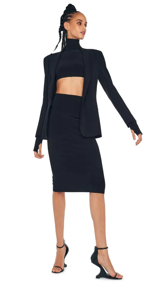 Norma Kamali Jackets CLASSIC SINGLE BREASTED JACKET Black 8211 Clothing