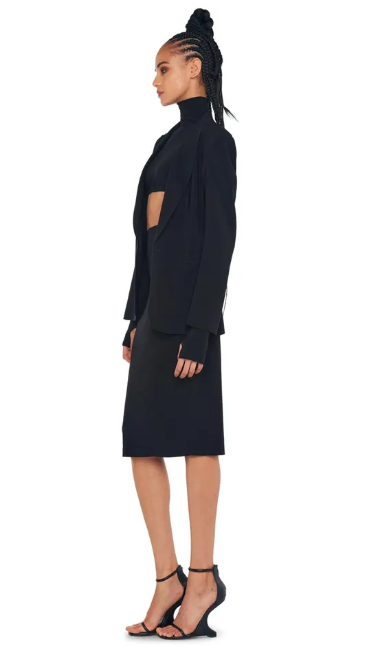 Norma Kamali Jackets CLASSIC SINGLE BREASTED JACKET Black 8211 Clothing