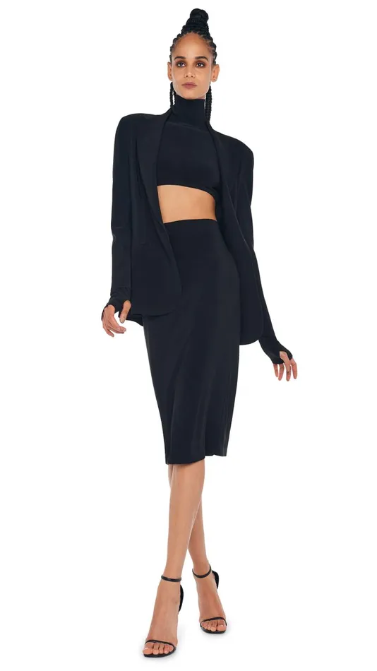 Norma Kamali Jackets CLASSIC SINGLE BREASTED JACKET Black 8211 Clothing