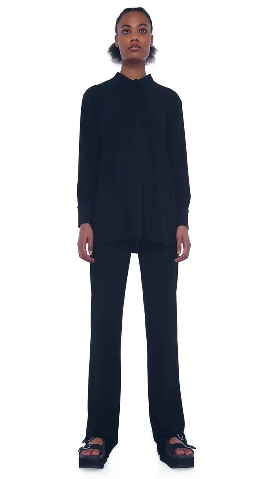 Norma Kamali Tops BF NK SHIRT Black 8211 Clothing