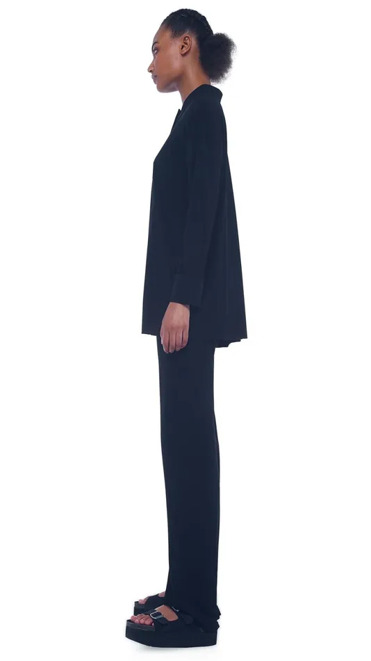 Norma Kamali Tops BF NK SHIRT Black 8211 Clothing