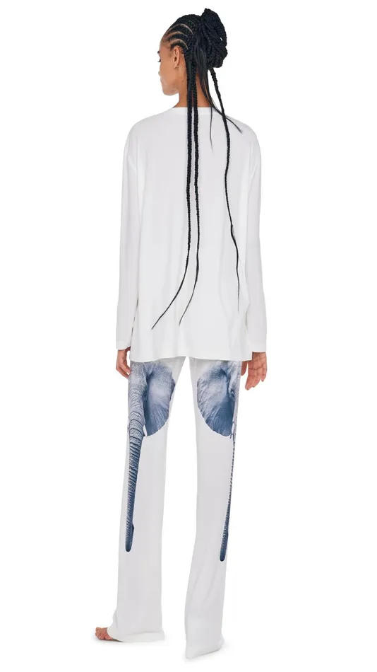 Norma Kamali Tops BOYFRIEND LONG SLEEVE CREW TOP Elephant Headsnow White 8211 Clothing Norma Kamali Tops BOYFRIEND LONG SLEEVE CREW TOP Elephant Headsnow White 8211 Clothing