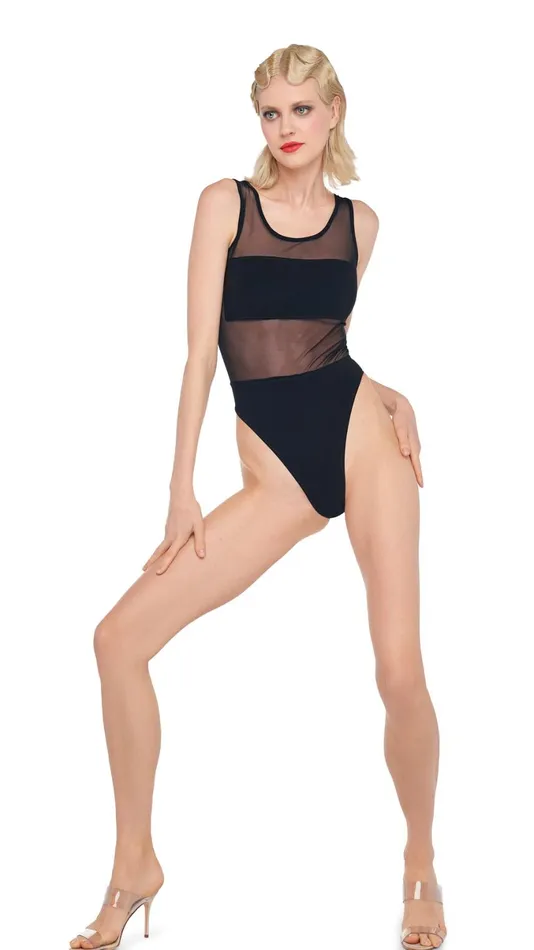Norma Kamali Tops DASH DASH MIO Blackblack Mesh 8211 Clothing