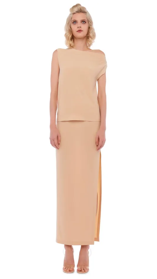 Norma Kamali Tops DROP SHOULDER TOP Con Leche 8211 Clothing