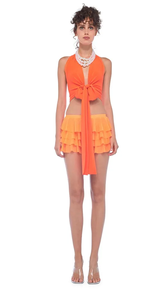 Norma Kamali Tops HALTER WRAP TOP Sos 8211 Clothing
