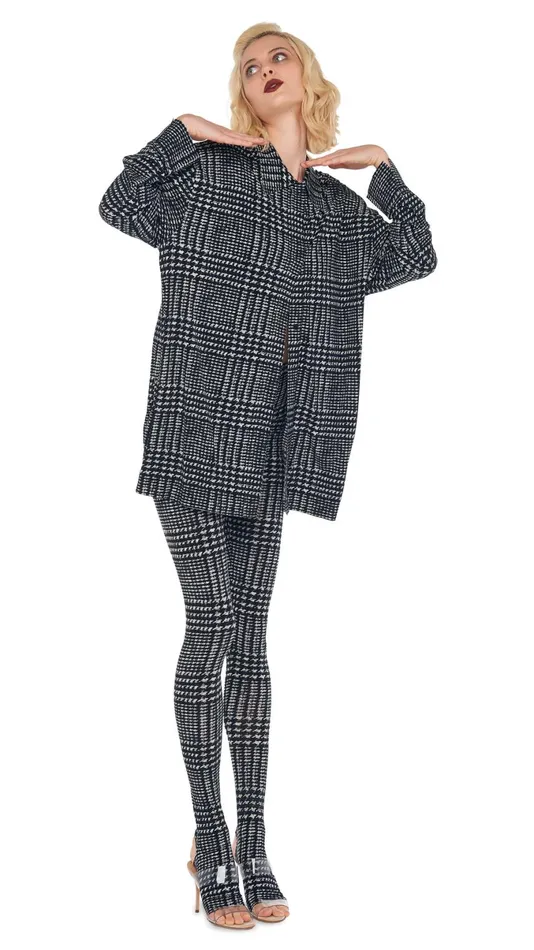 Norma Kamali Tops OVERSIZED BF NK SHIRT Large Glenn Plaid Tweed 8211 Clothing Norma Kamali Tops OVERSIZED BF NK SHIRT Large Glenn Plaid Tweed 8211 Clothing