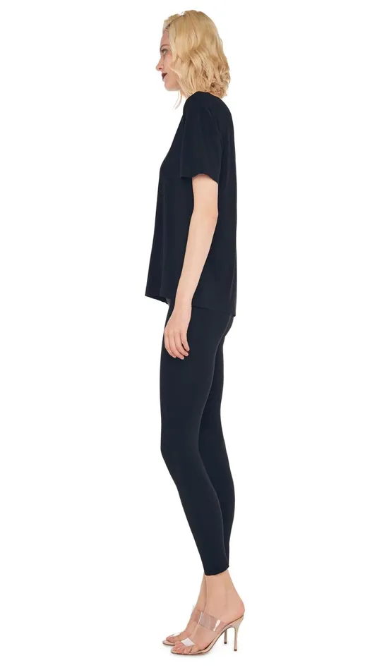 Norma Kamali Tops SHORT SLEEVE BOXY TOP Black 8211 Clothing