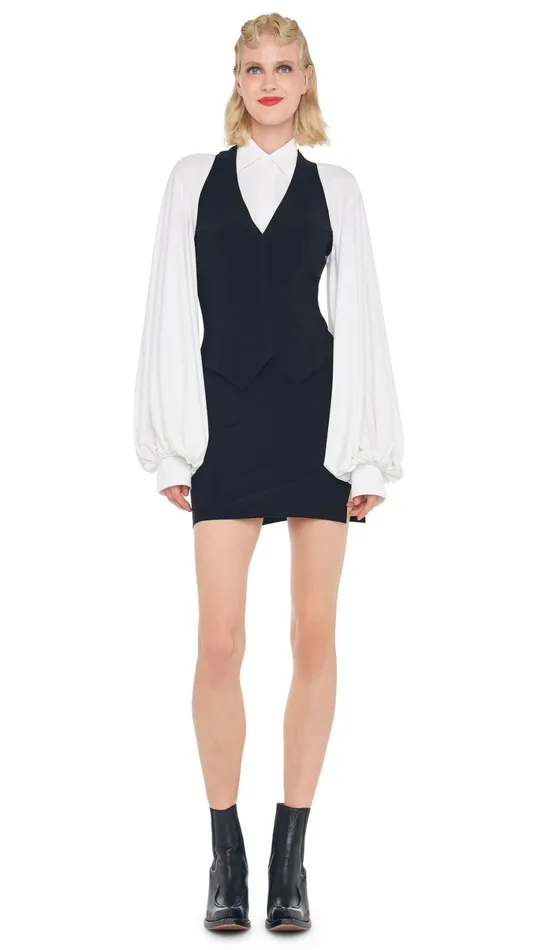 Norma Kamali Tops SIMPLE VEST Black 8211 Clothing