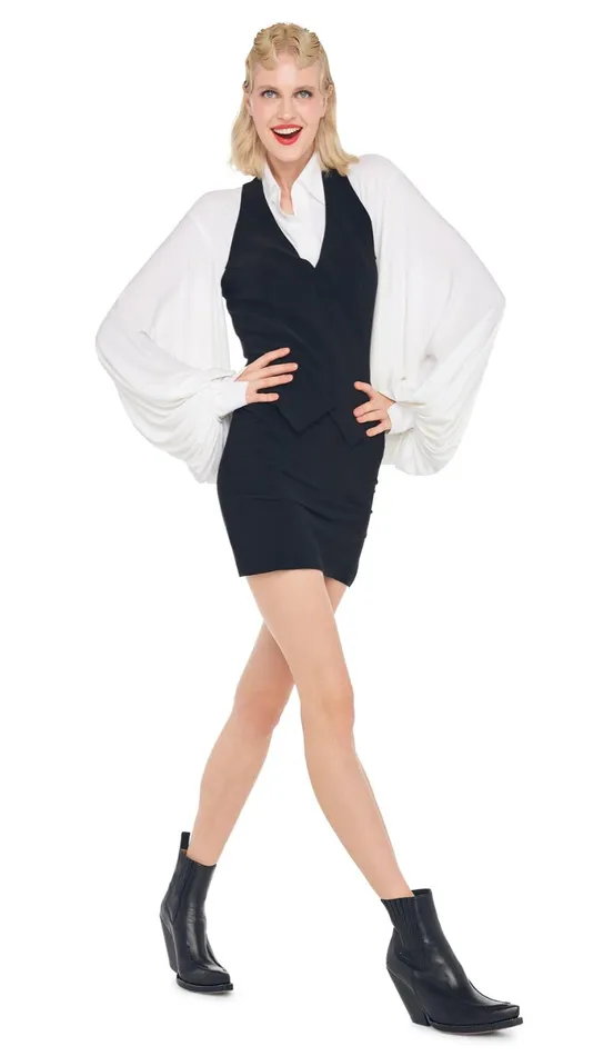Norma Kamali Tops SIMPLE VEST Black 8211 Clothing