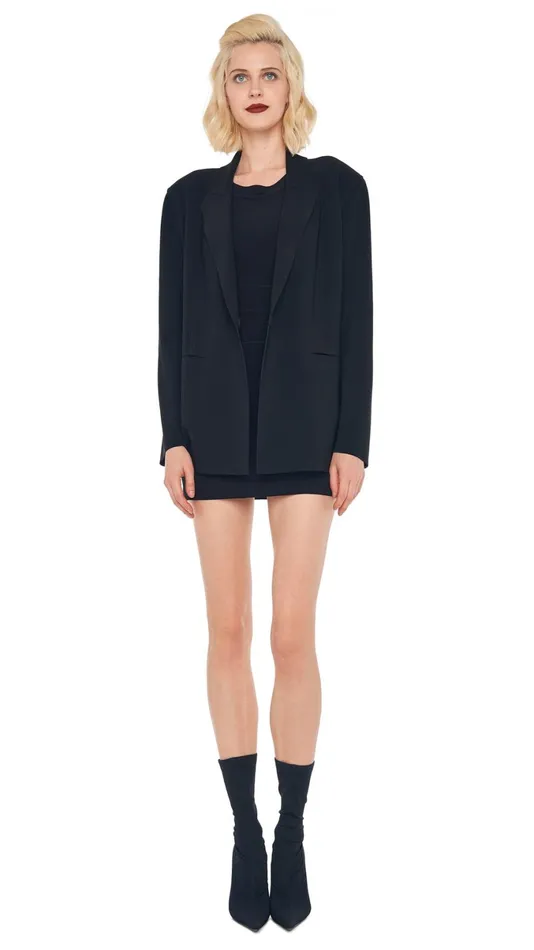 Norma Kamali Wardrobe SLEEVELESS PICKLEBALL MINI DRESS With EASY FIT SINGLE BREASTED JACKET 8211 Clothing