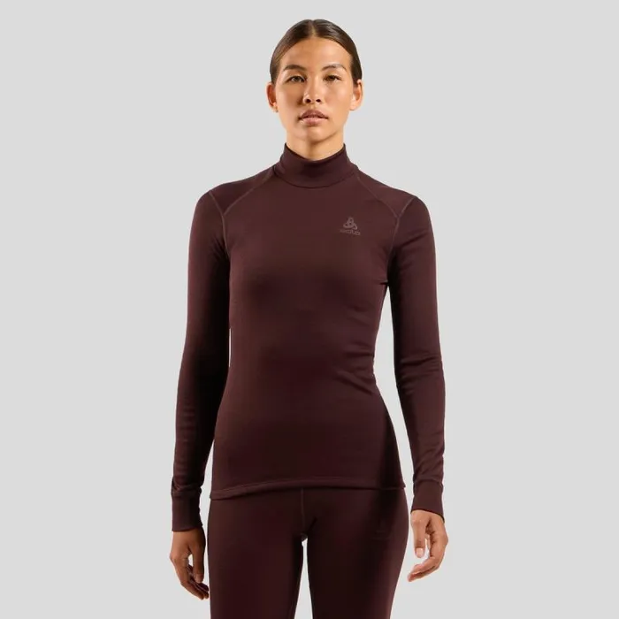 Odlo Base Layers The Active Warm Base Layer Turtleneck Fudge 8211 Women