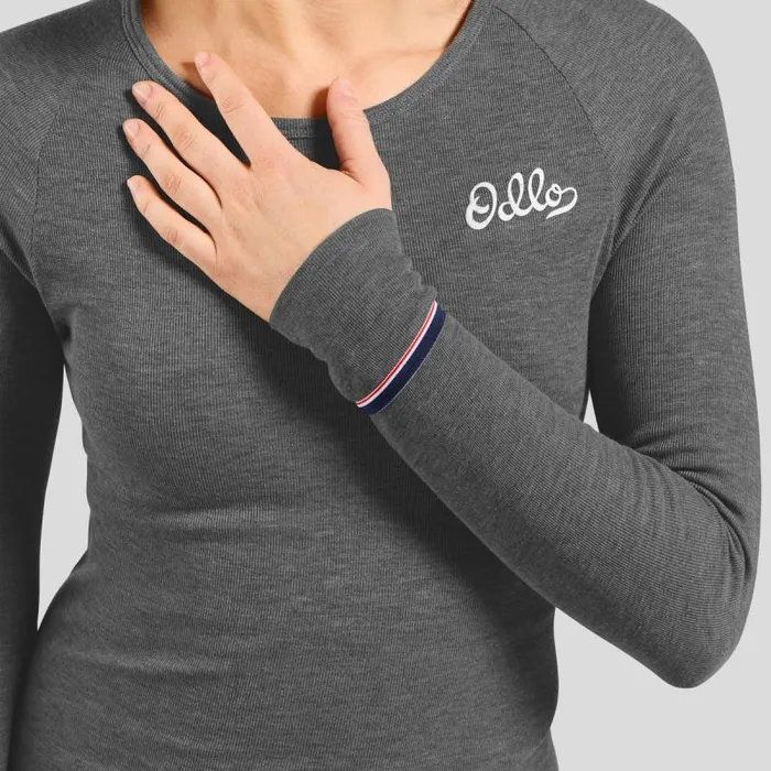 Odlo Base Layers The Active Warm Originals Base Layer Top Odlo Steel Grey Melange 8211 Women